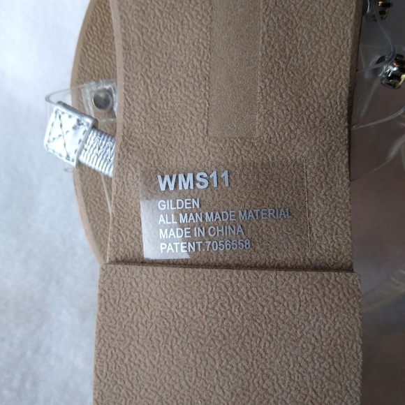 Dolce Vita Gilden Clear Rhinestone Silver Tone Buckle Sandals Size 11 EUC - Picture 3 of 4